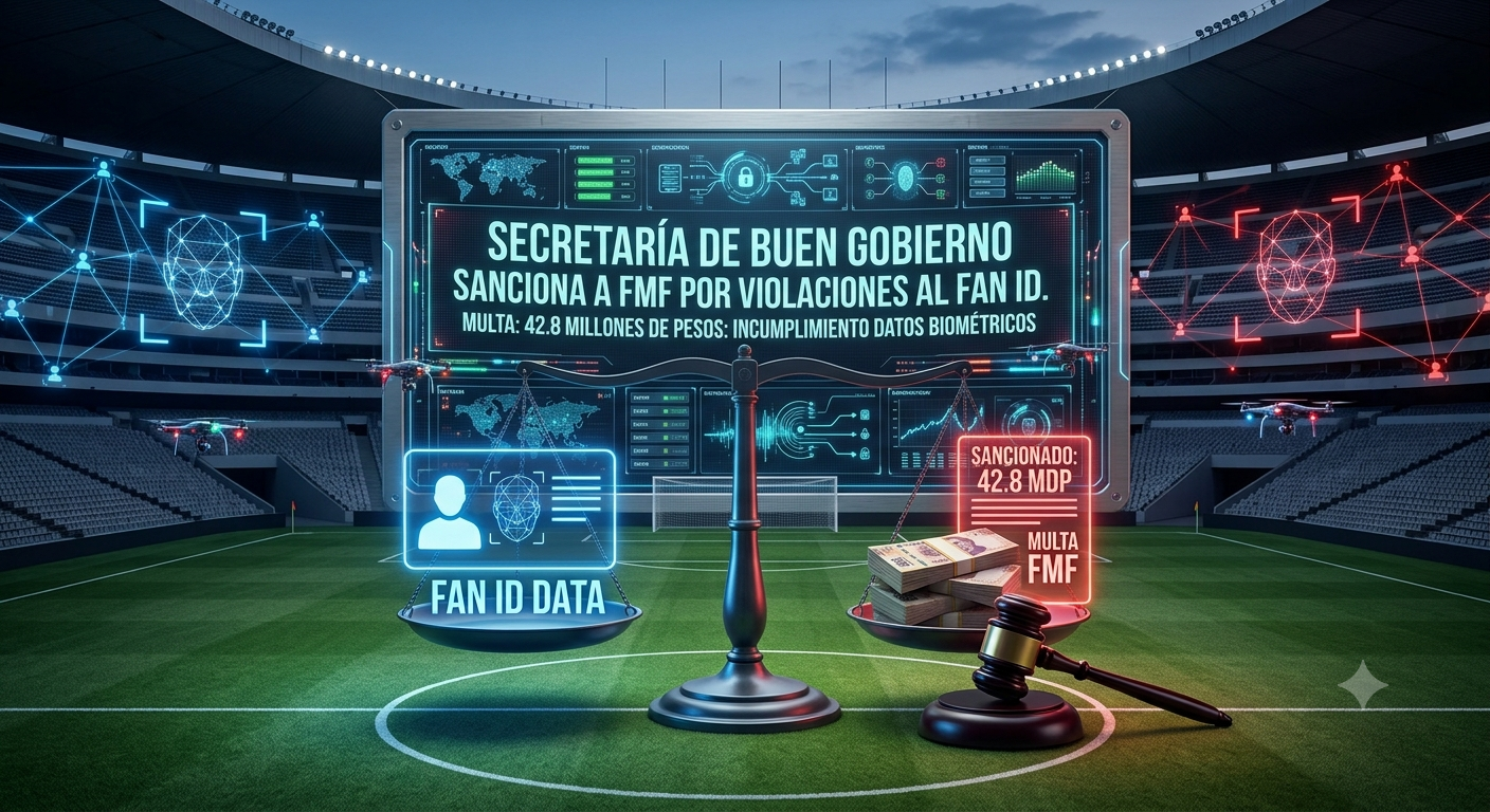 Representación de la sanción a la FMF y la app FAN ID en materia de protección de datos personales