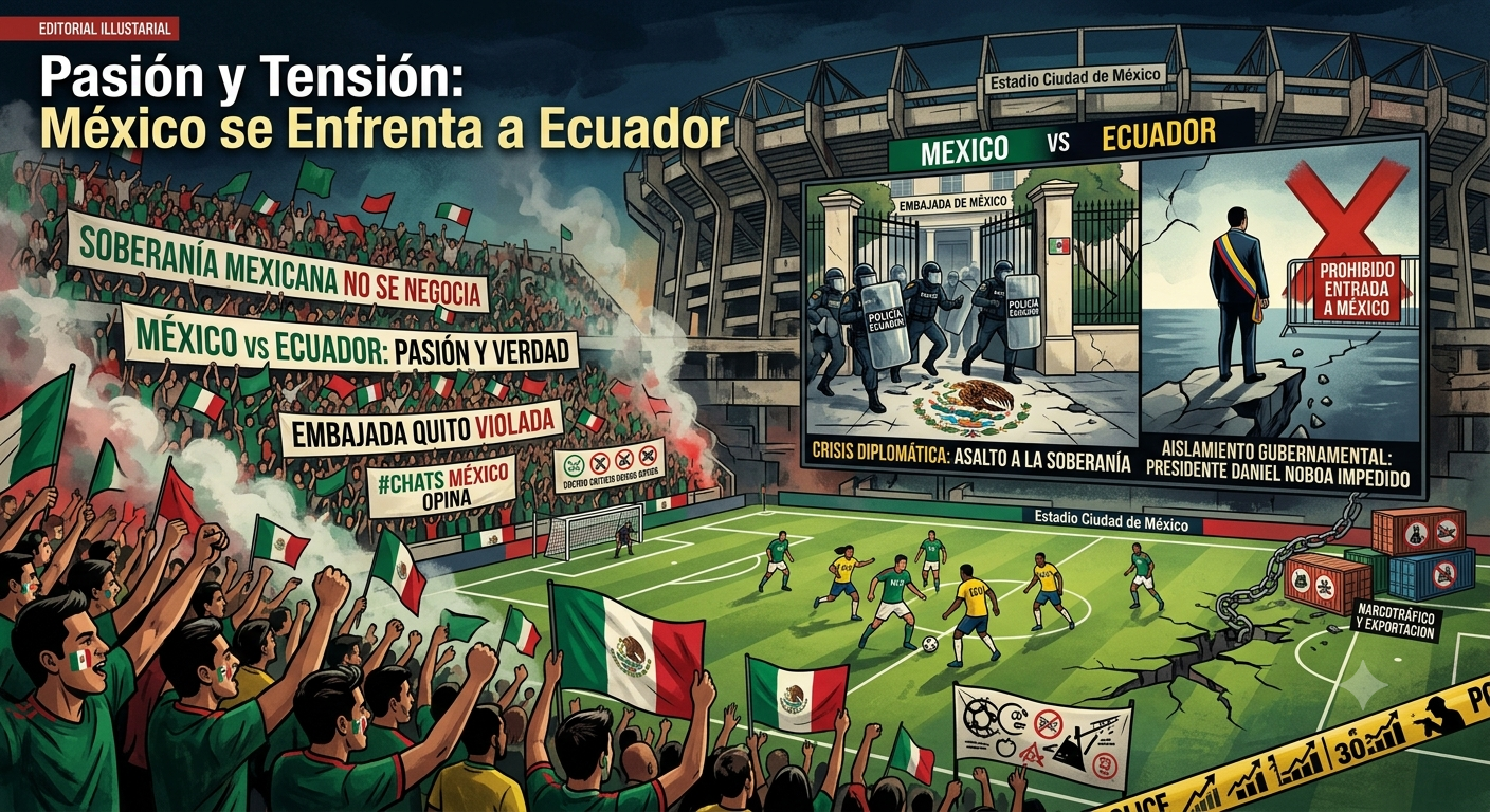 Afición mexicana celebrando en el marco del encuentro deportivo ante Ecuador